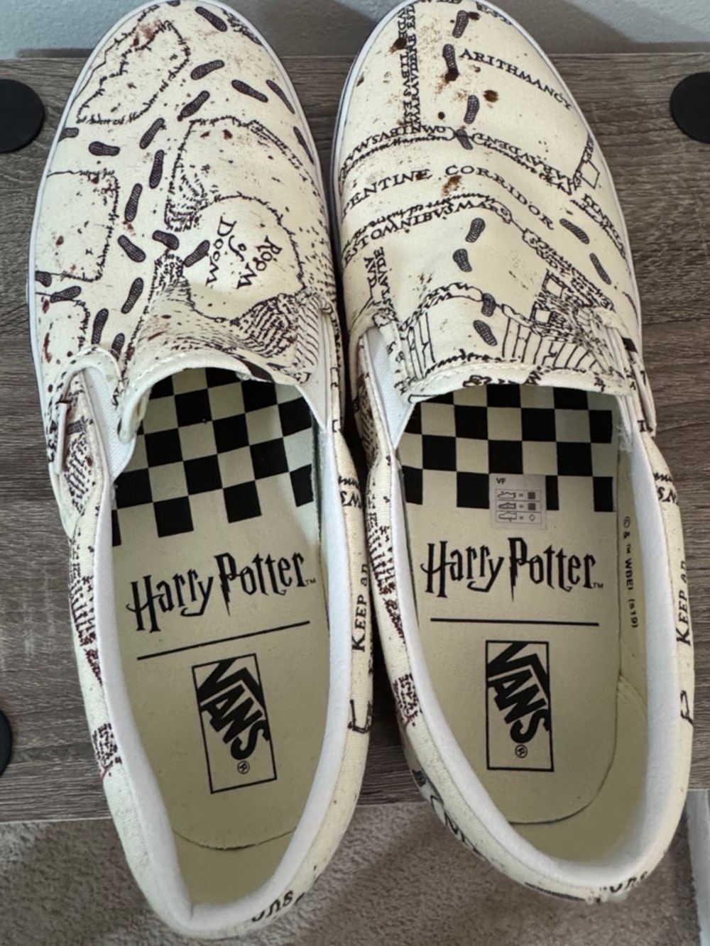Vans x Harry Potter Marauder's Map Classic Slip-On US Men 10.5 - Picture 6 of 9